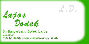 lajos dodek business card
